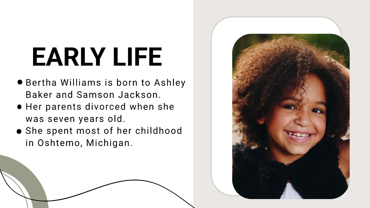 Free Biography Presentation Template to Edit Online