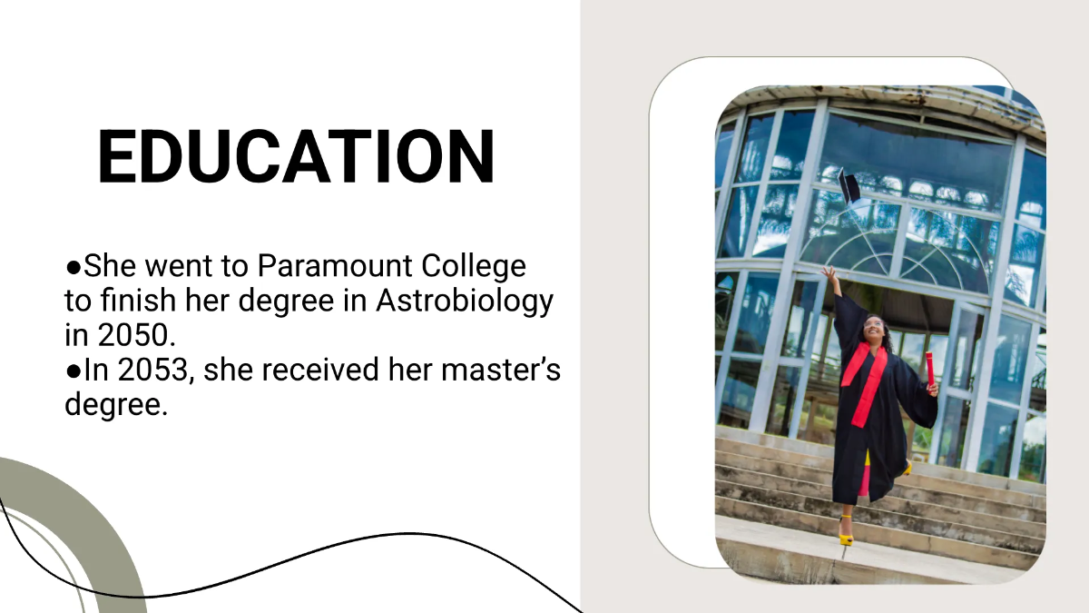 Free Biography Presentation Template to Edit Online