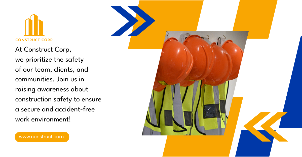 Construction Safety Awareness LinkedIn Post Template