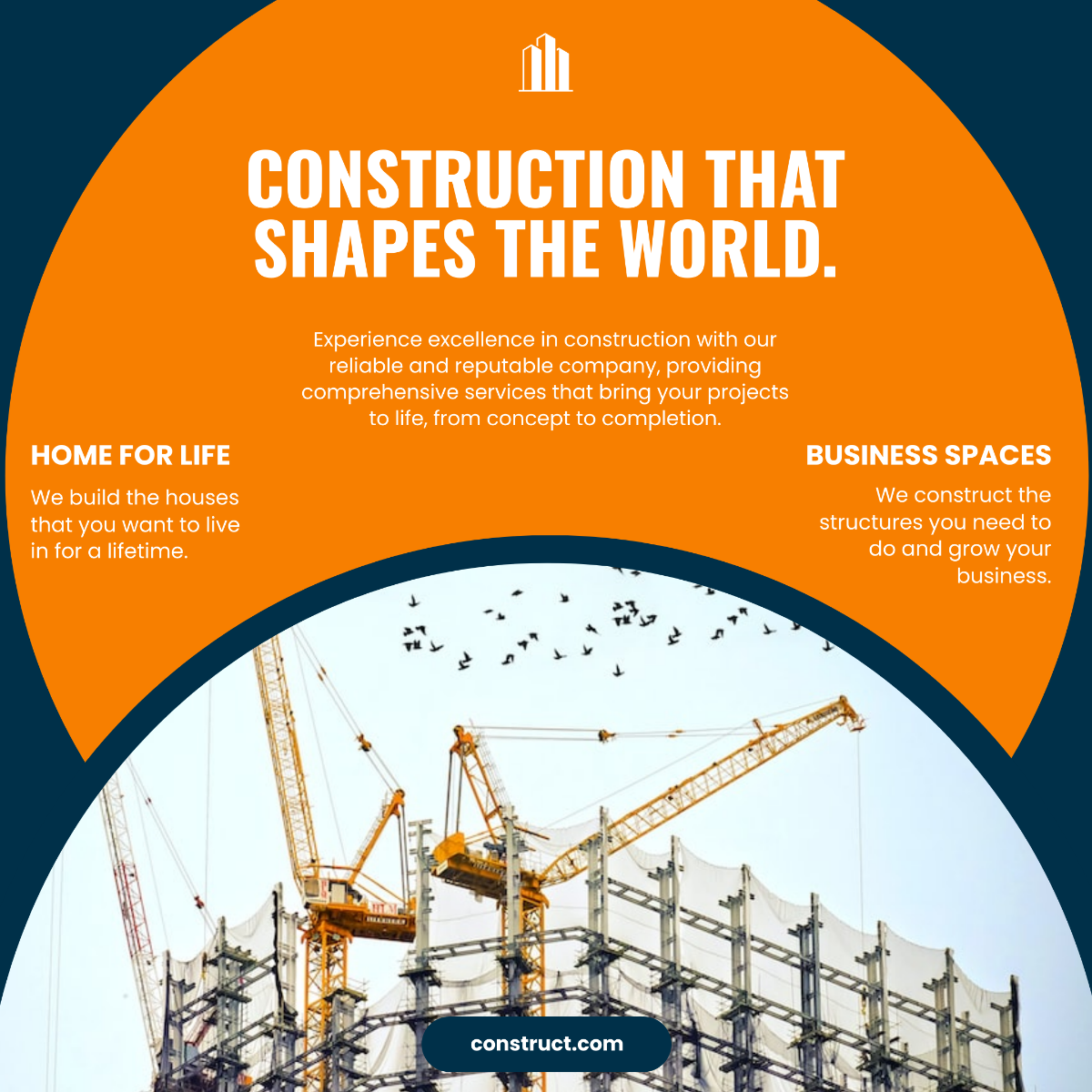 Construction Company Instagram Ad Template