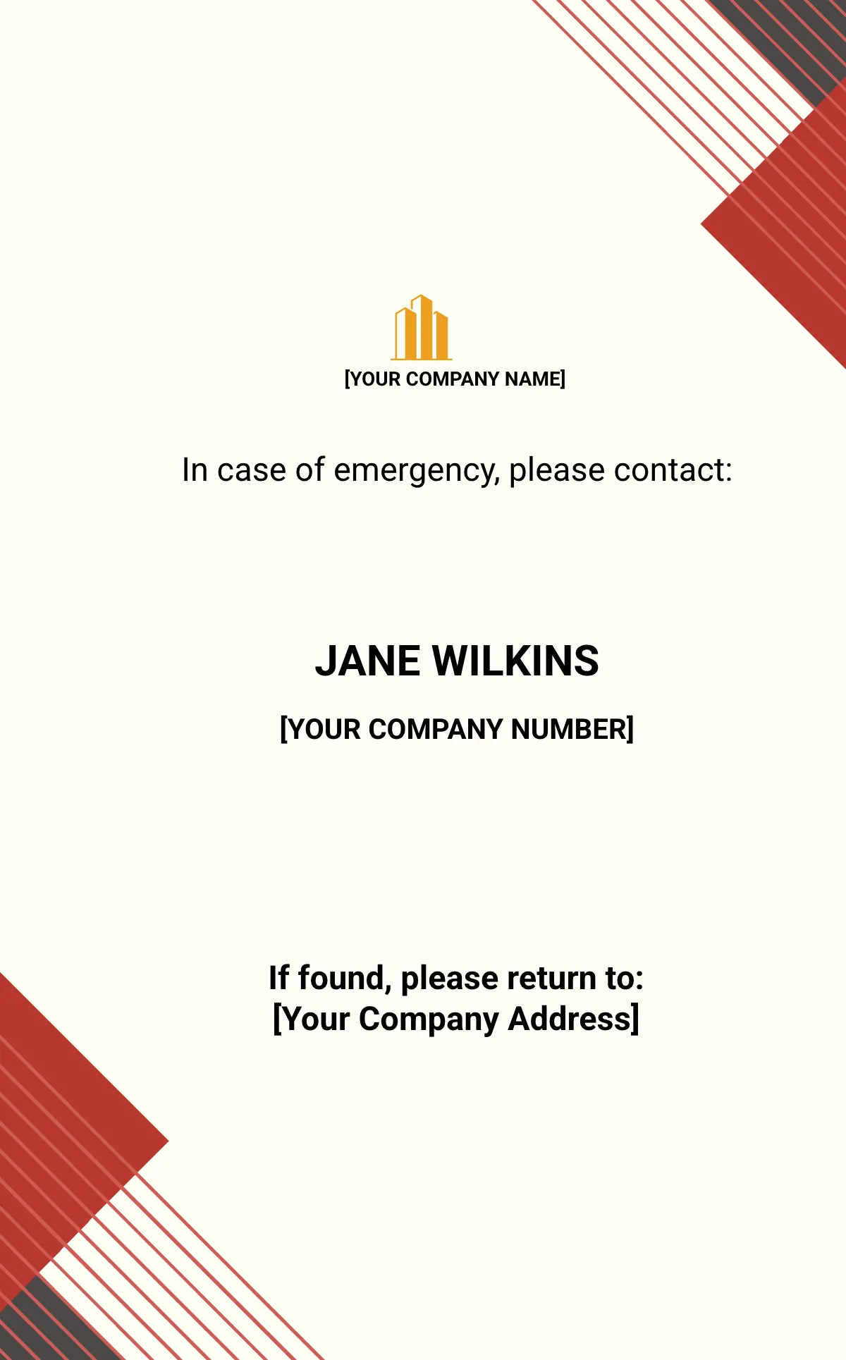 Free Independent Contractor ID Card Template to Edit Online