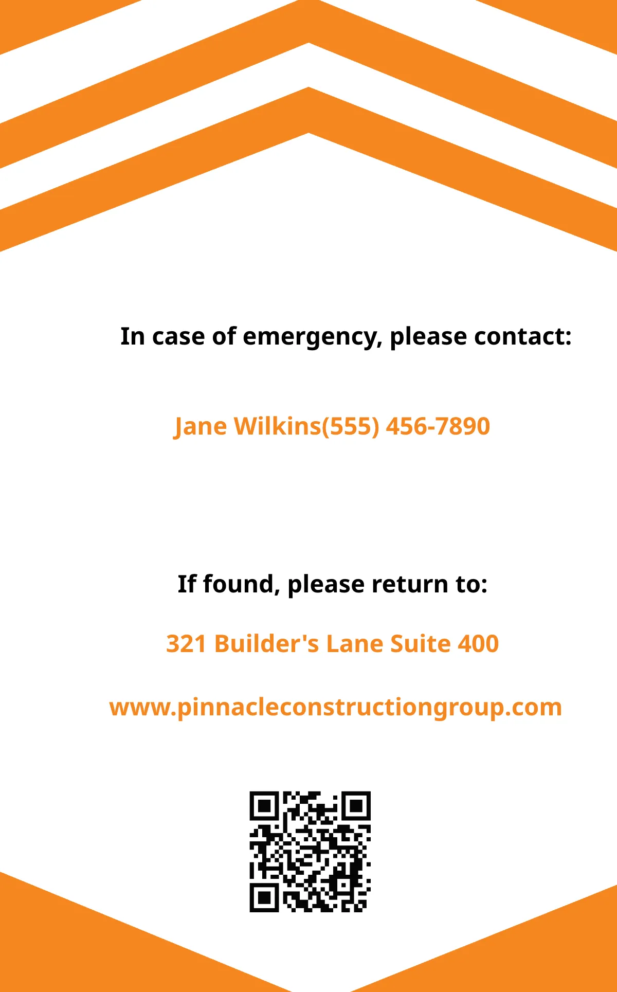 Free Industrial Construction ID Card Template to Edit Online