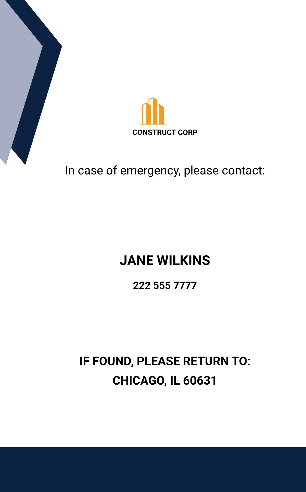 Free Remodelling Construction ID Card Template to Edit Online