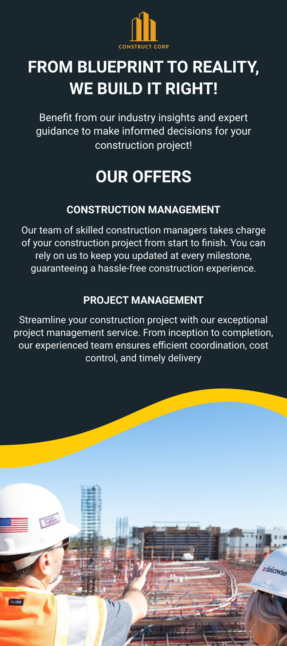 General Contractor Construction Rack Card Template