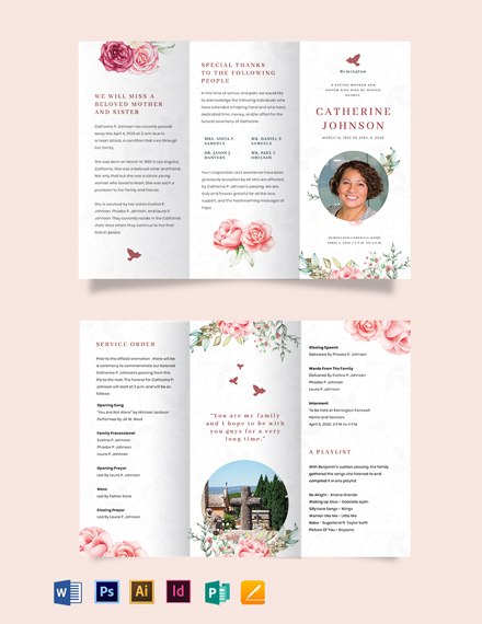 orchid funeral brochure template microsoft word