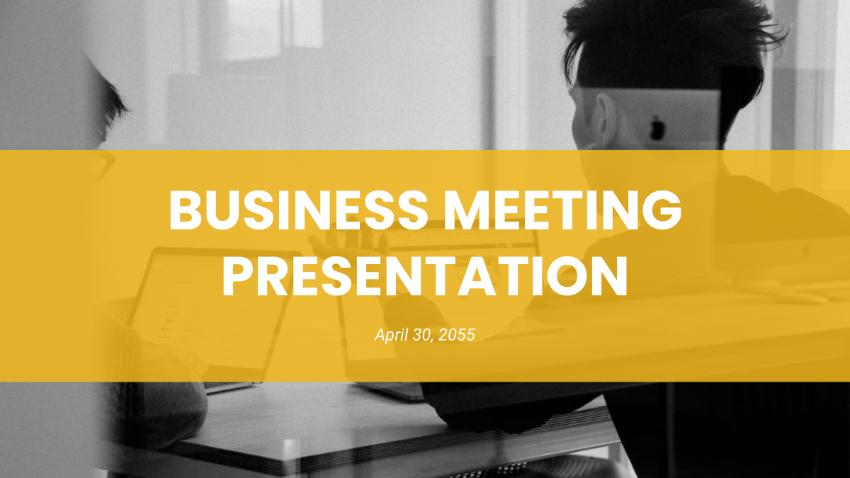 Business Meeting Presentation Template