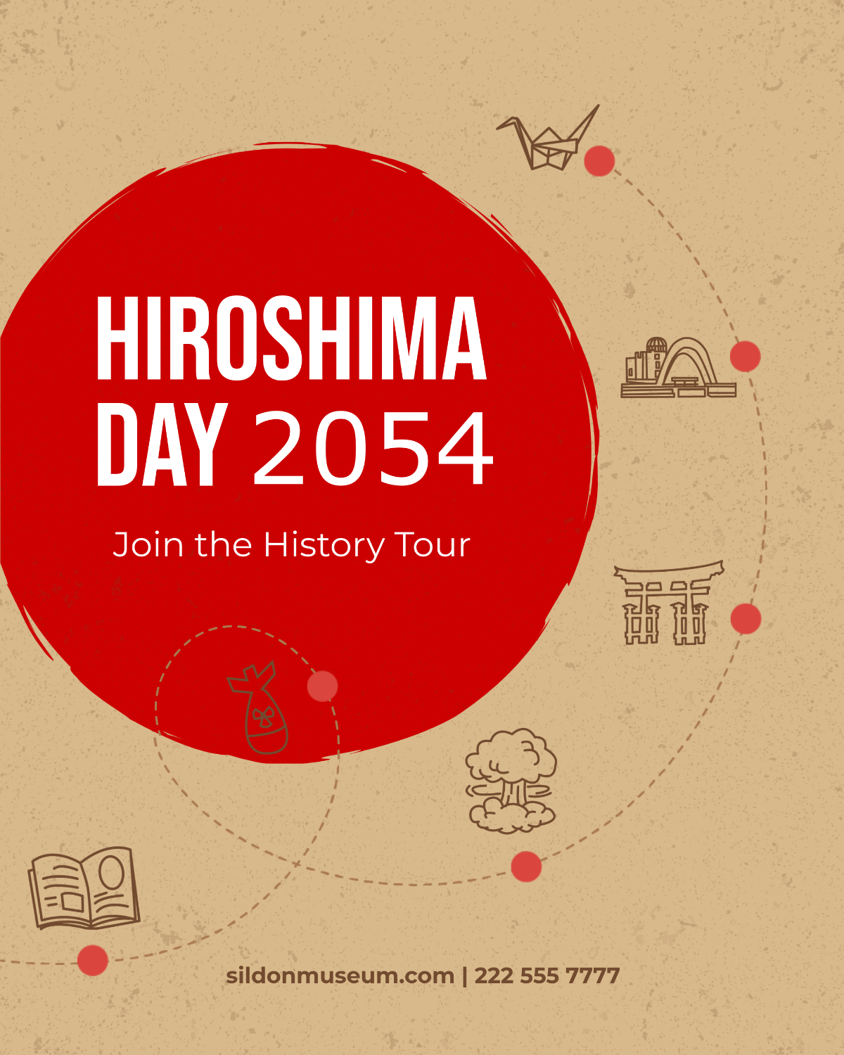 Hiroshima Day Linkedin Vertical Post Template