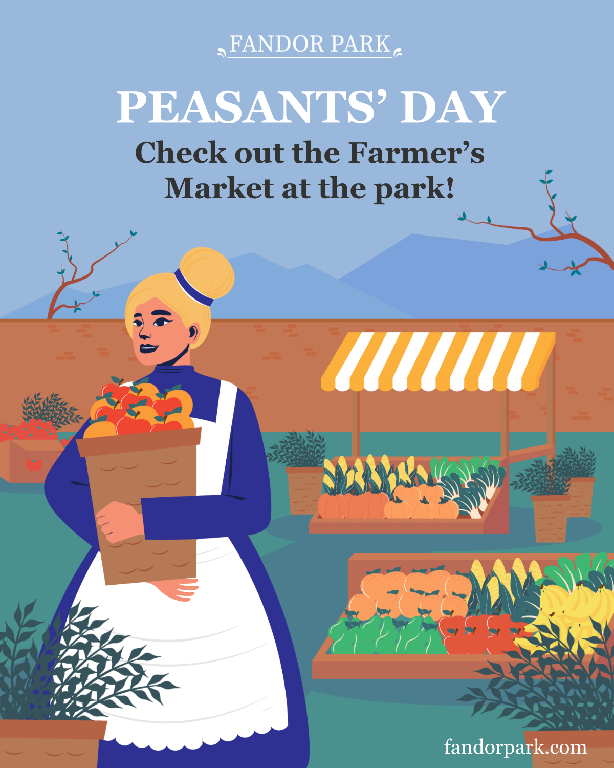 Peasants Day  Twitter Vertical Post Template
