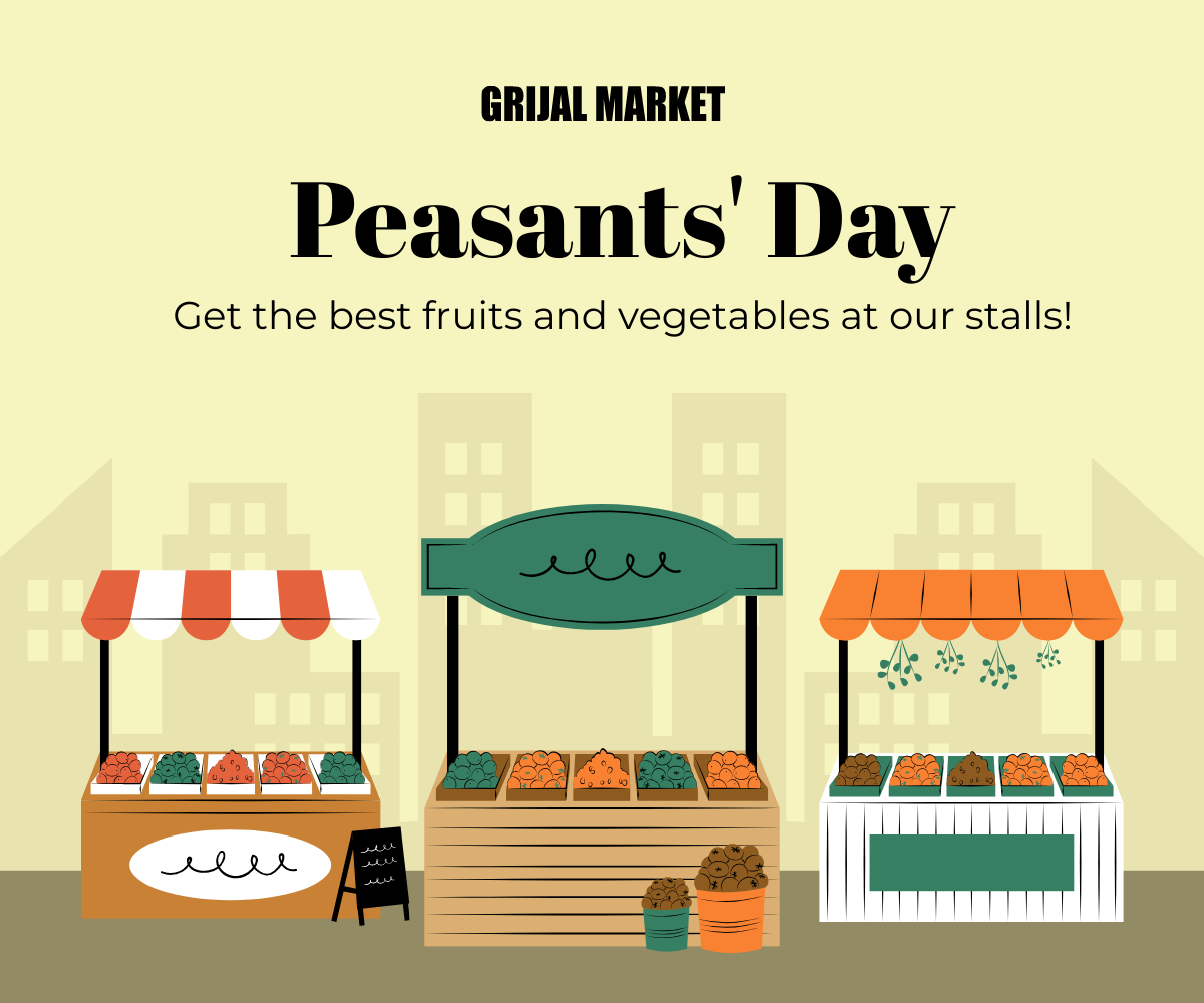 Peasant's Day Business Banner Template