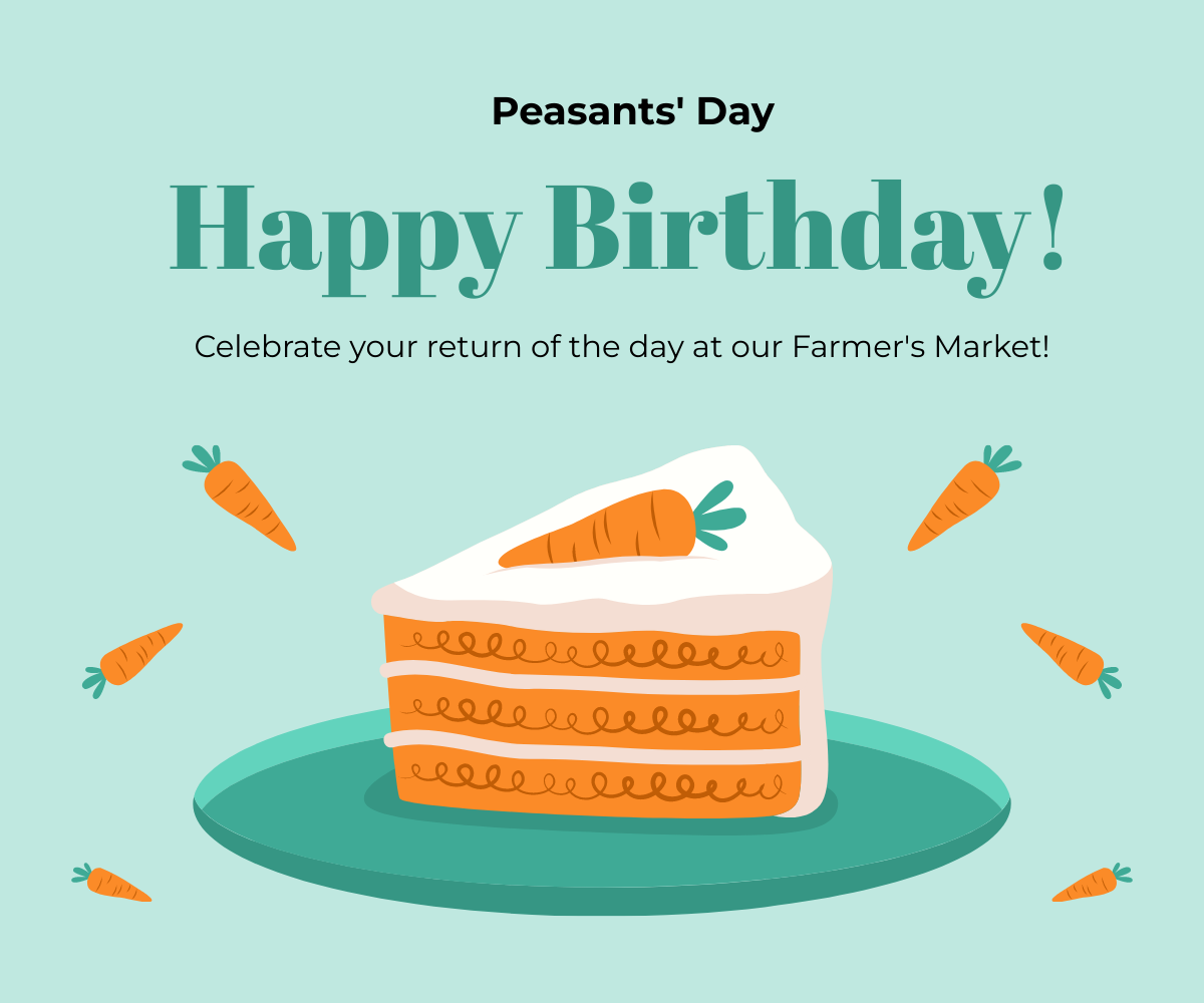 Peasant's Day Birthday Banner Template