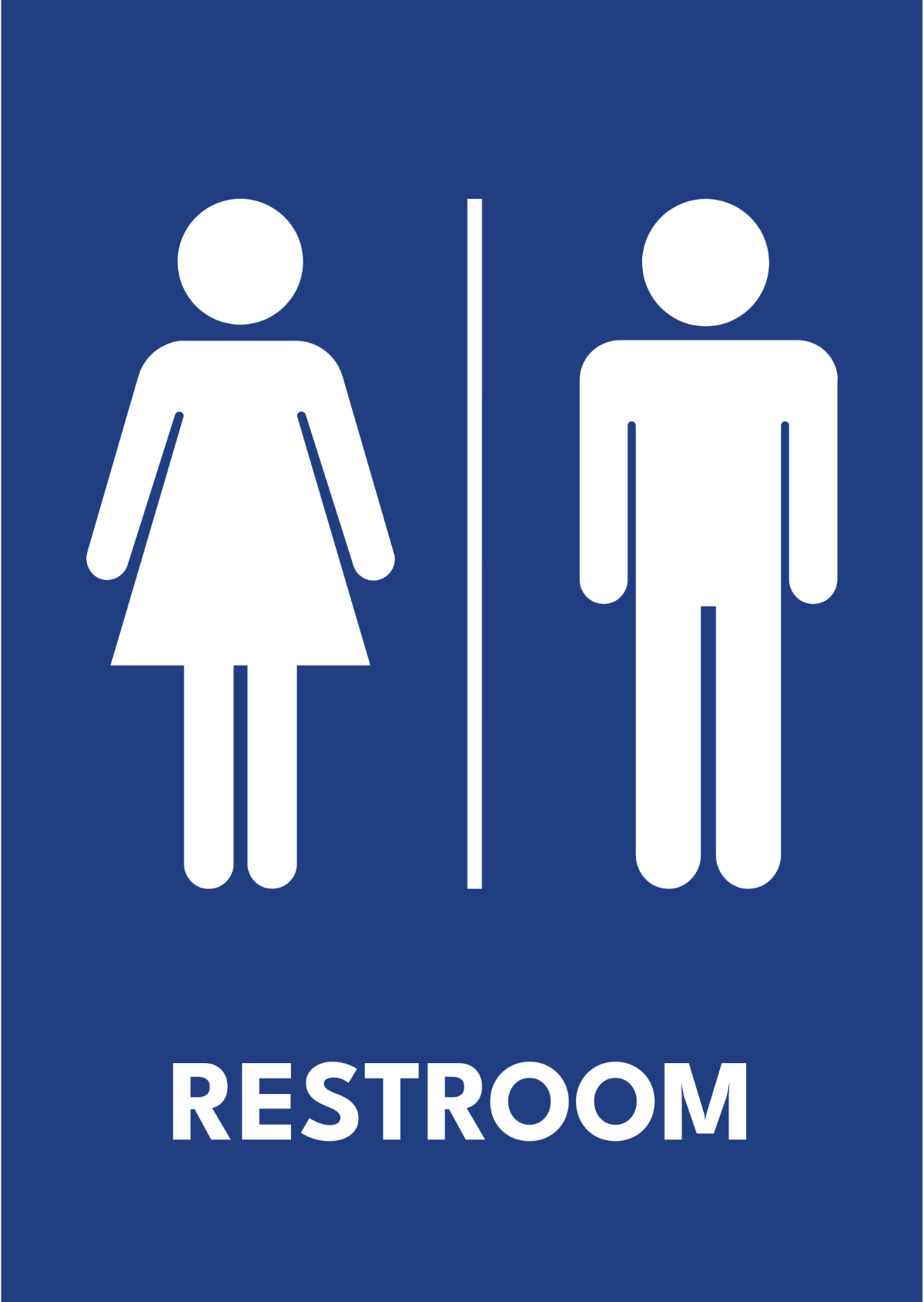 Free School Restrooms Sign Template