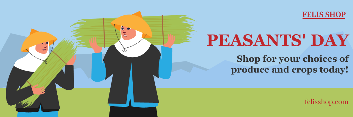 Free Peasants Day  Shopify Banner Template