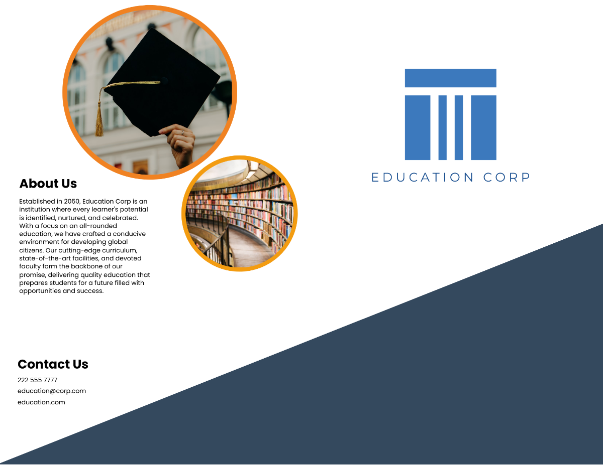 School Marketing and Promotional Brochure Template