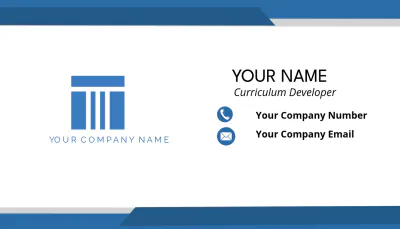 Free Curriculum Developer Business Card Template to Edit Online