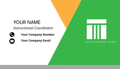 Free Instructional Coordinator Business Card Template to Edit Online