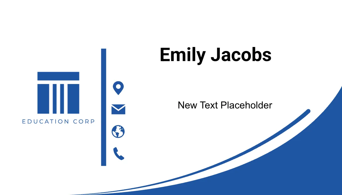 Free School Researcher Business Card Template to Edit Online