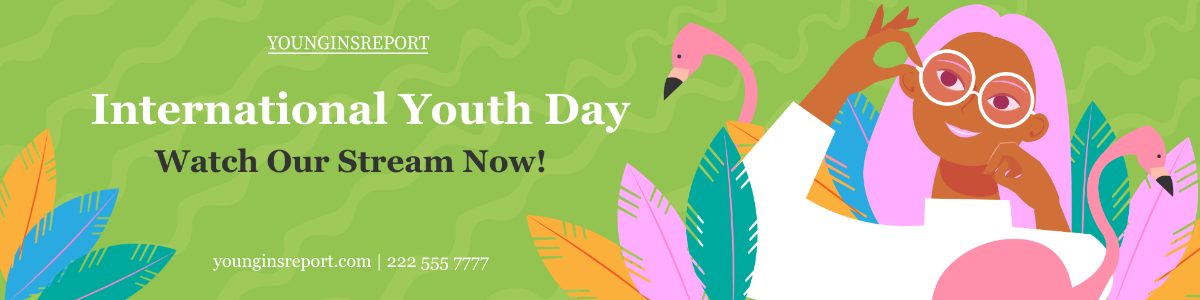 International Youth Day  Twitch Banner Template