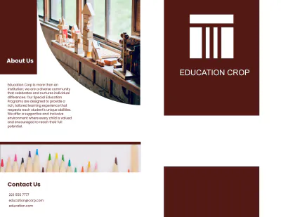 Free Special Education Programs Brochure Template to Edit Online