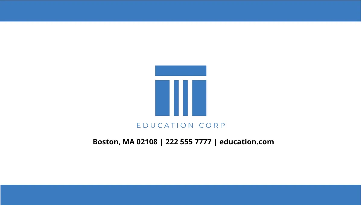 Free Early Childhood Educator Business Card Template to Edit Online