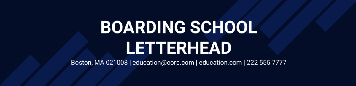 Boarding School Letterhead Template