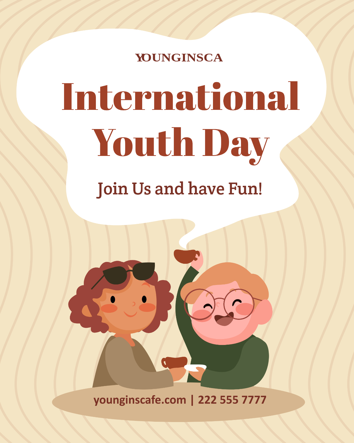 International Youth Day Twitter Vertical Post Template