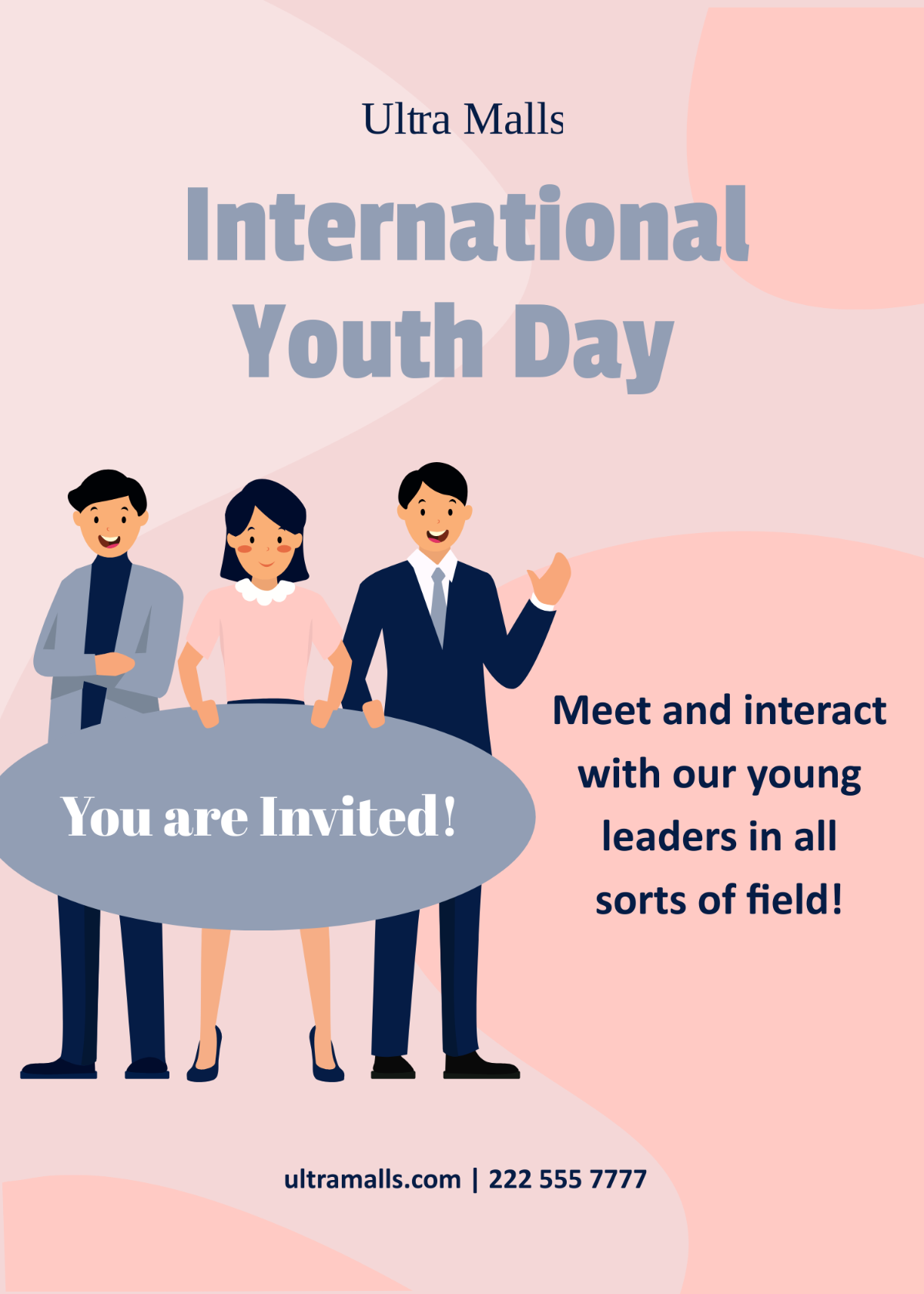 Free International Youth Day Invitation Template