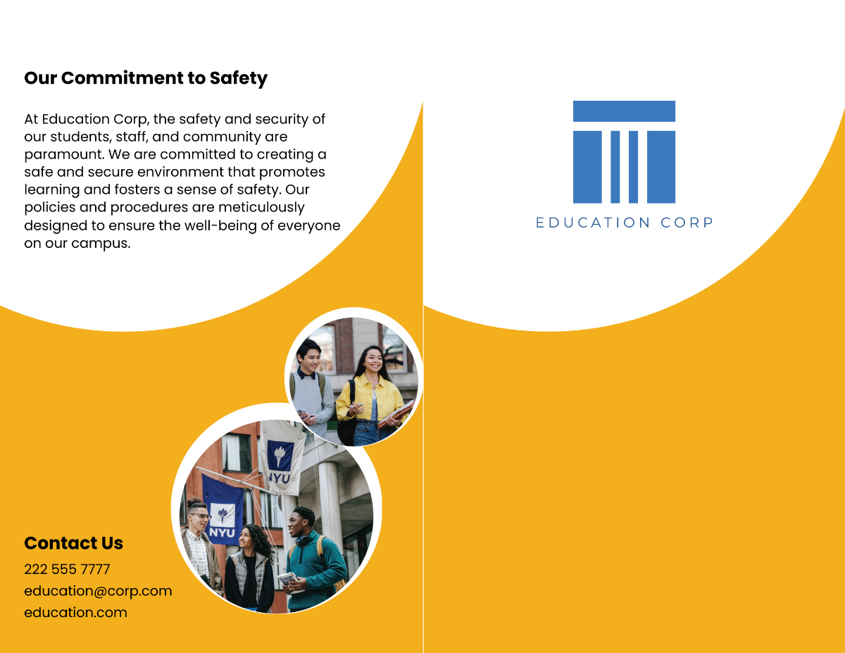 Safety and Security Brochure Template