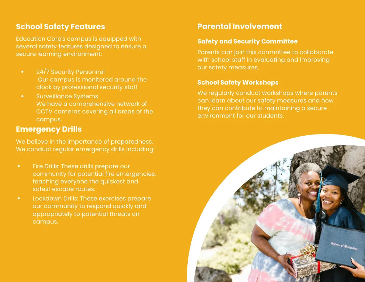 Free Safety and Security Brochure Template to Edit Online