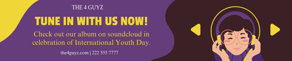 International Youth Day Soundcloud Banner Template