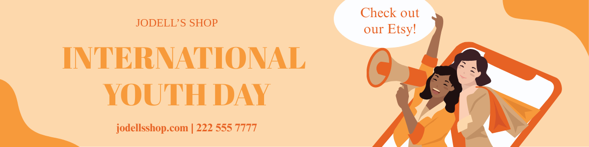 Free International Youth Day Etsy Banner Template