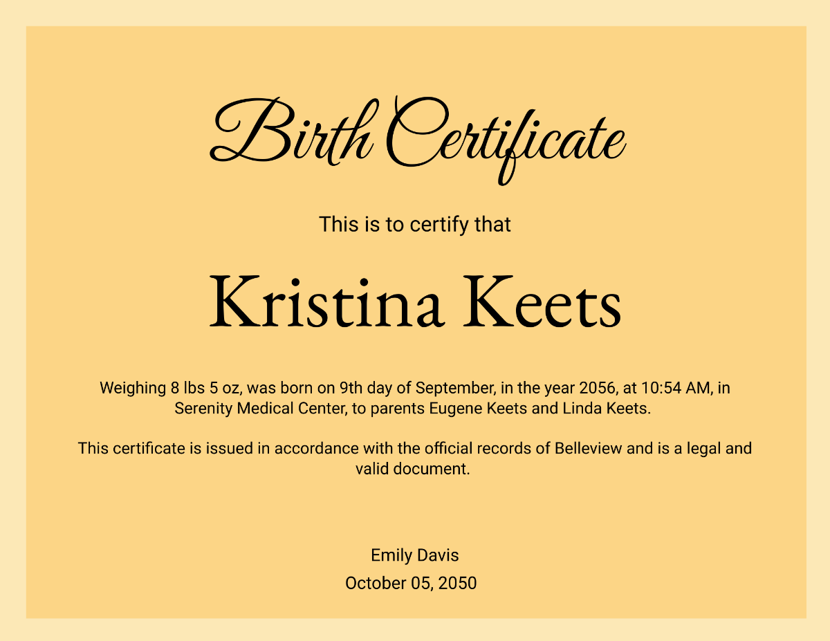 FREE Birth Certificate Templates Blue Birth Certificate Template Free ...