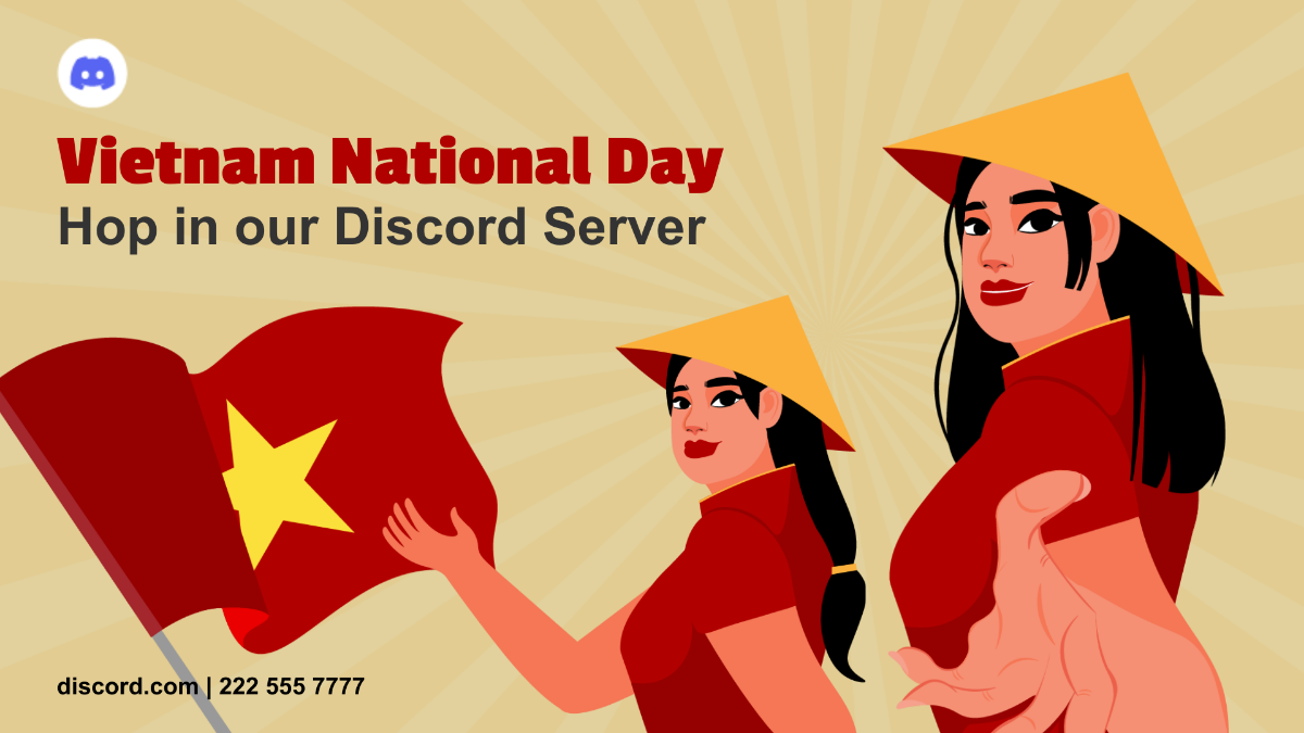 Free Vietnam National Day Discord Banner Template