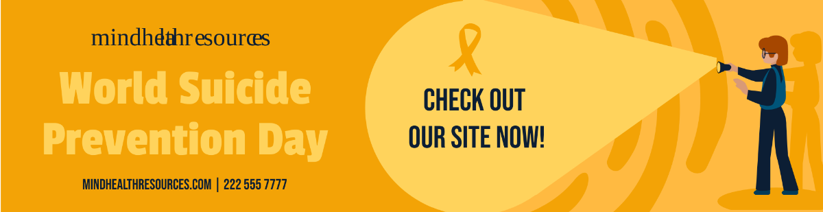 Free World Suicide Prevention Day Website Banner Template
