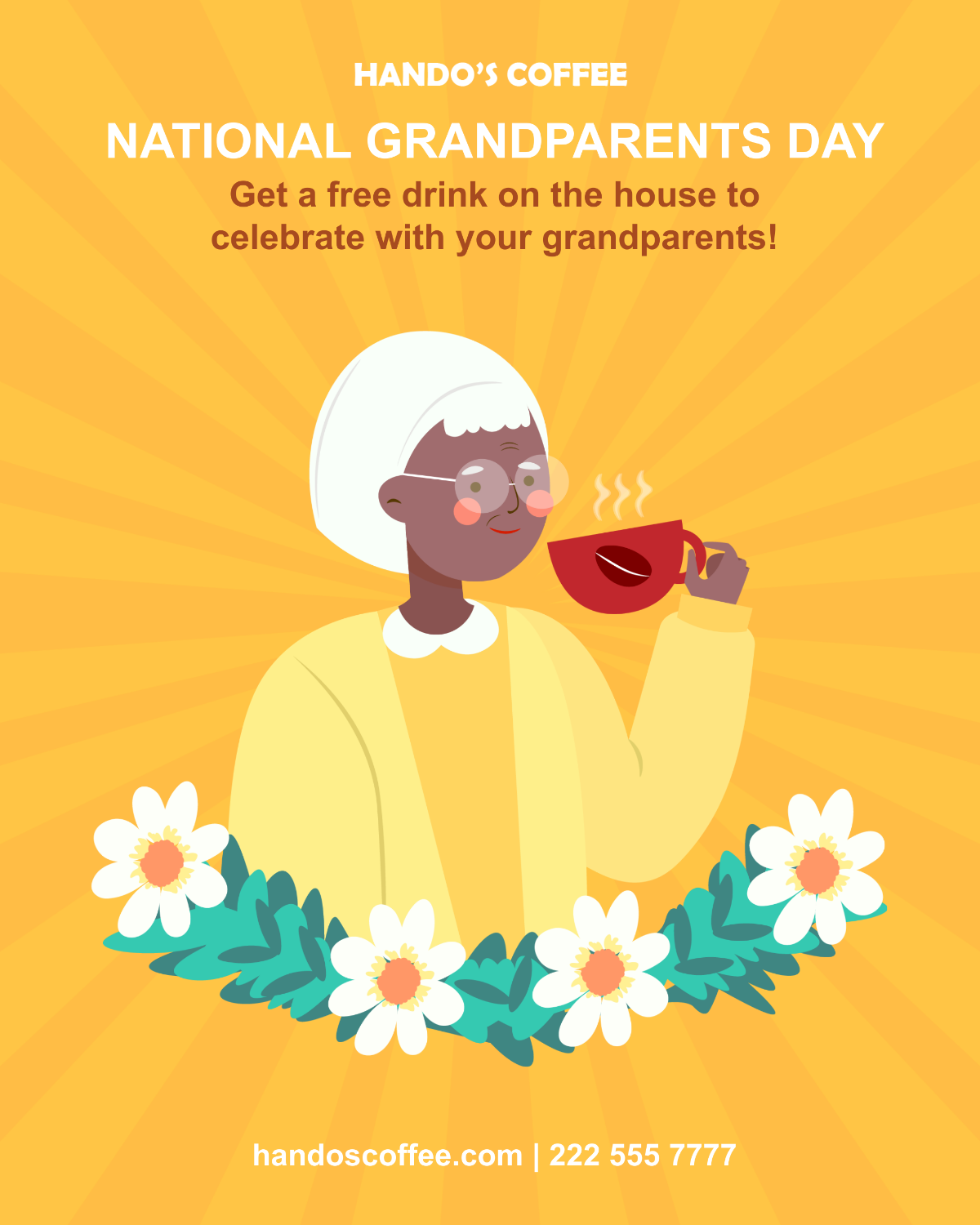National Grandparents Day  Whatsapp Vertical Post Template
