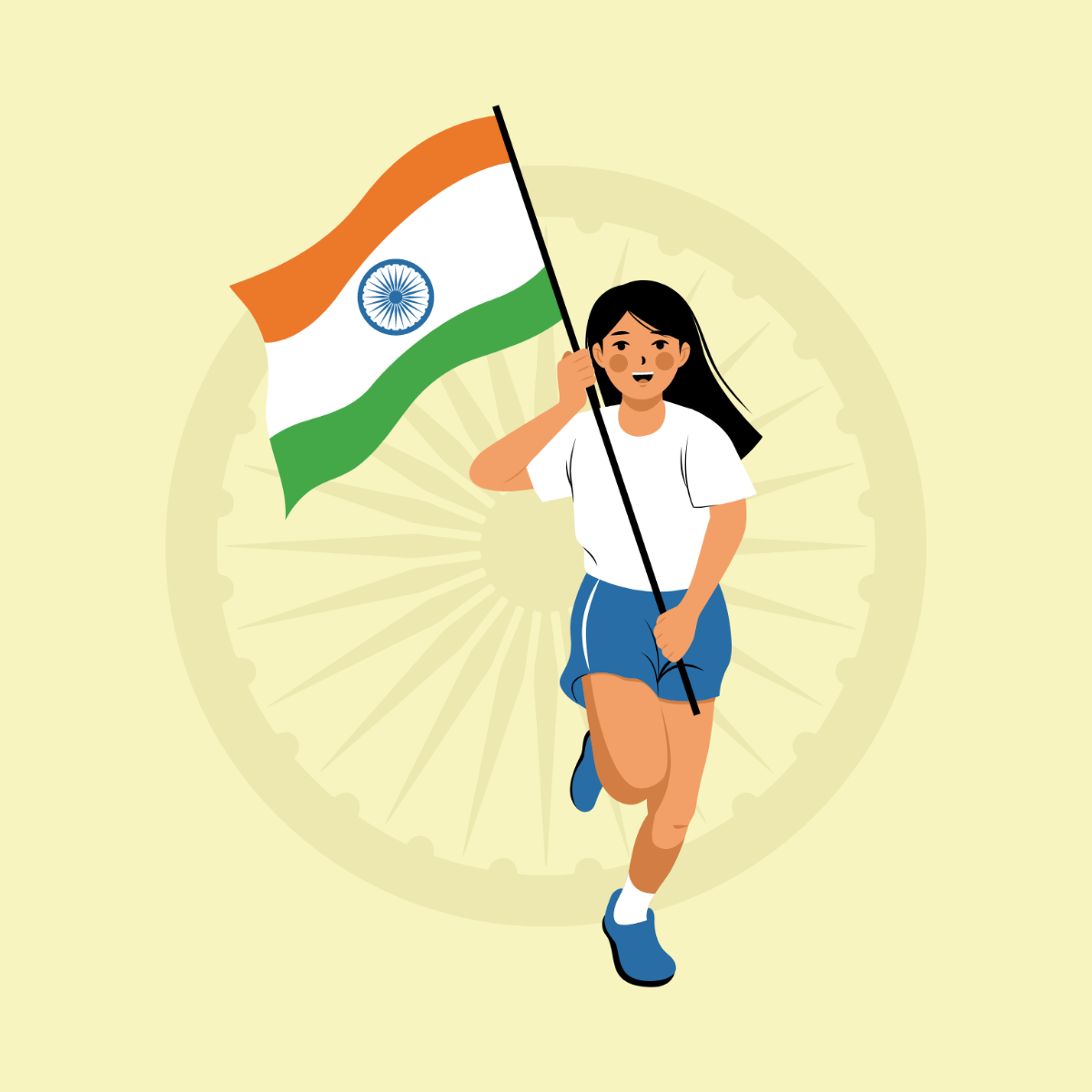 India Independence Day Vector Template