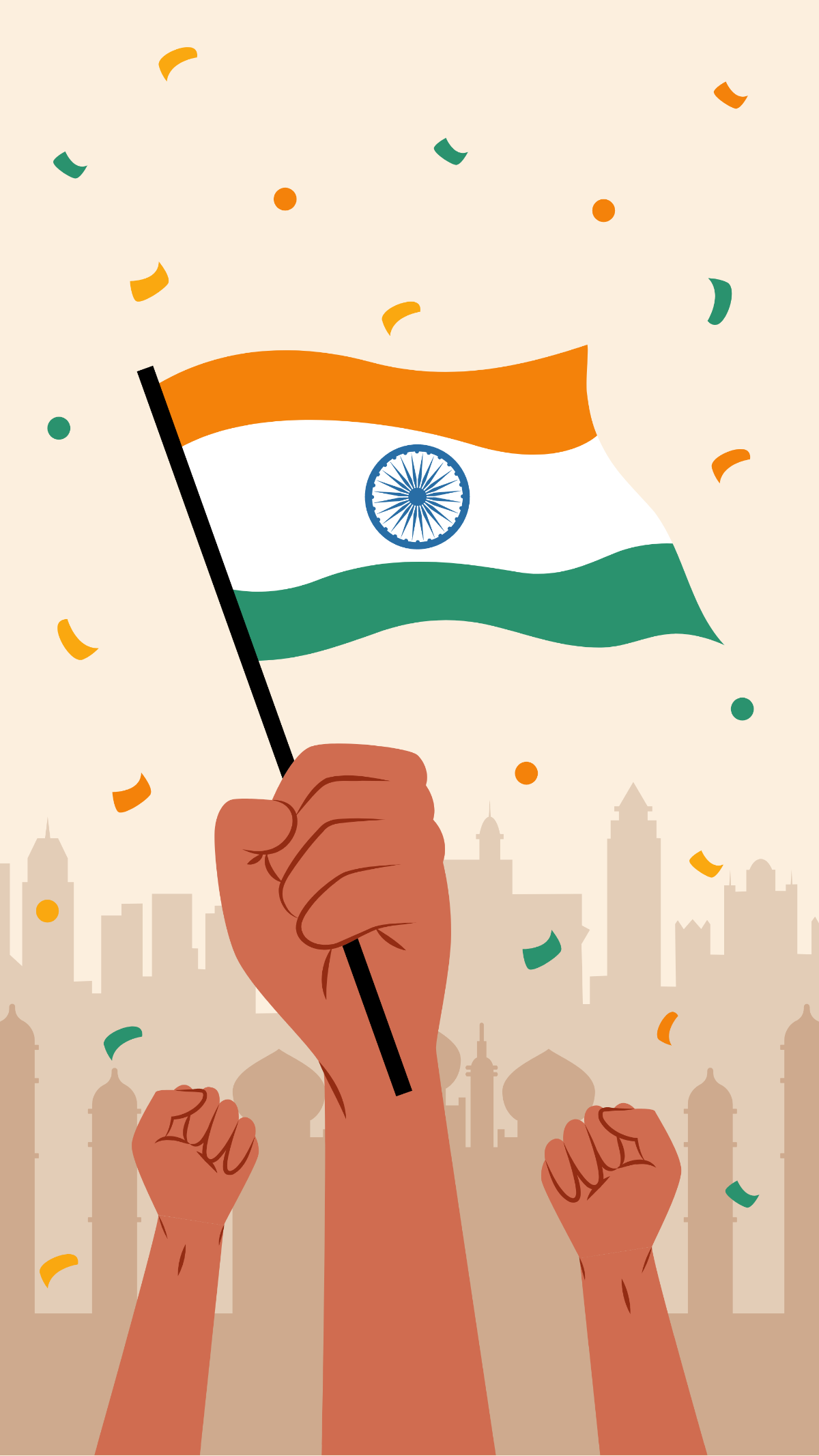 Happy independence day india. vector illustration of indian army • wall  stickers wallpaper, vector, uniform | myloview.com