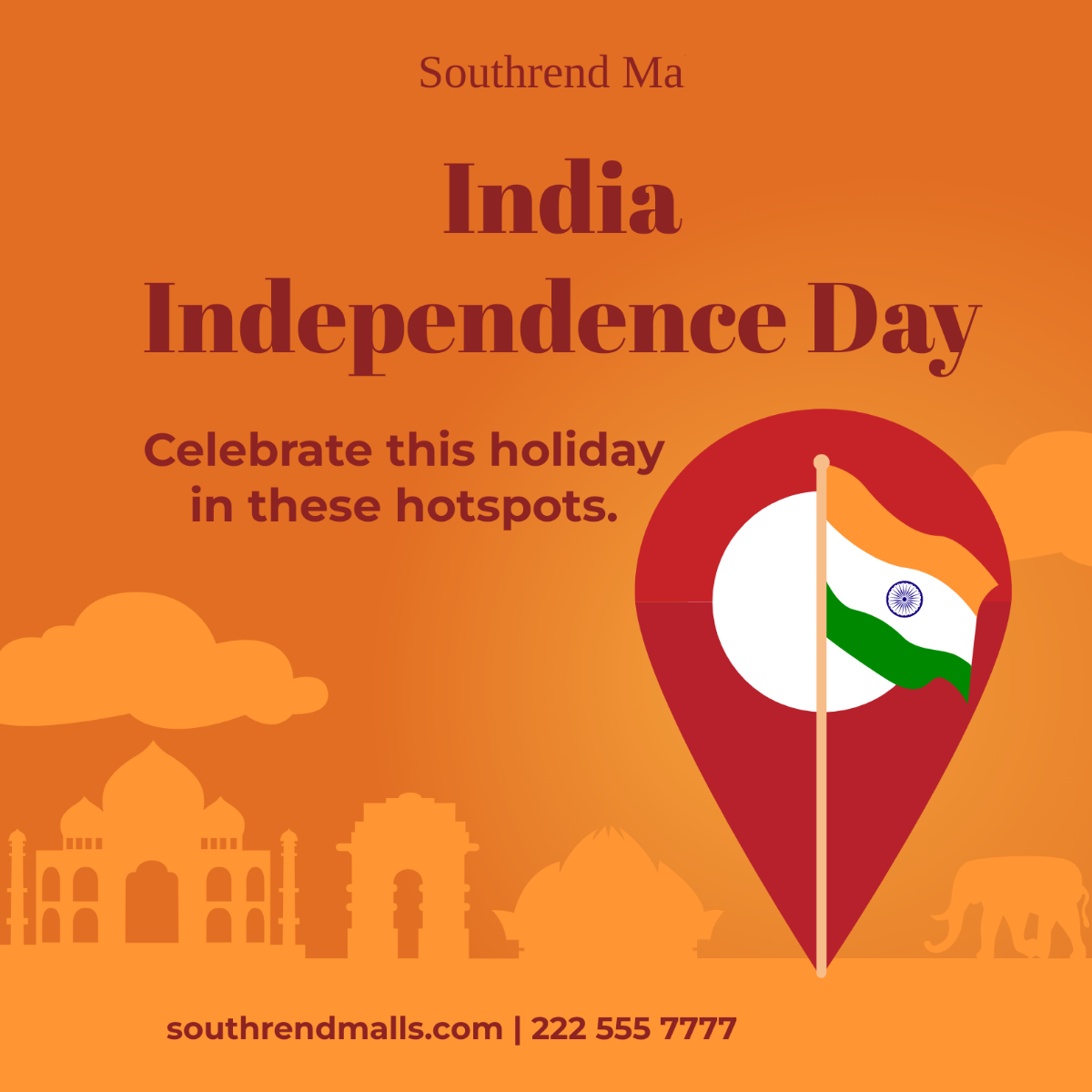 Free India Independence Day LinkedIn Post Template