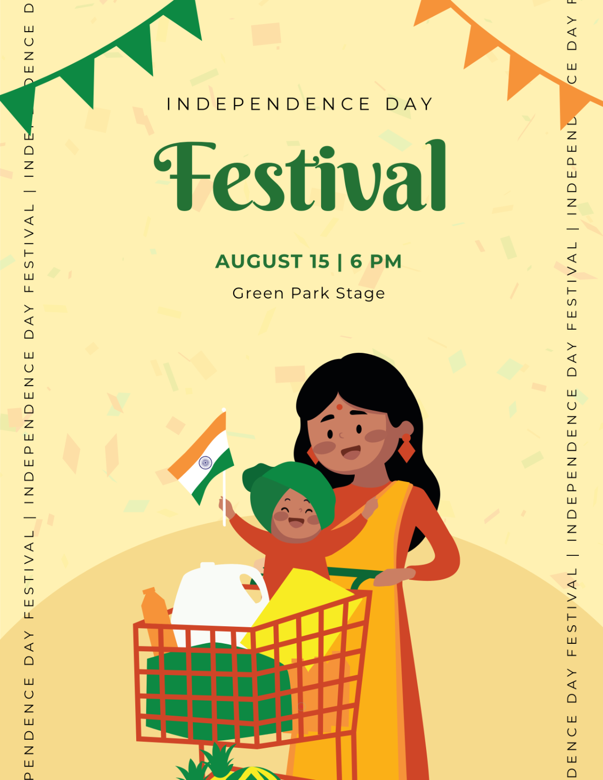 Free India Independence Day Flyer Template