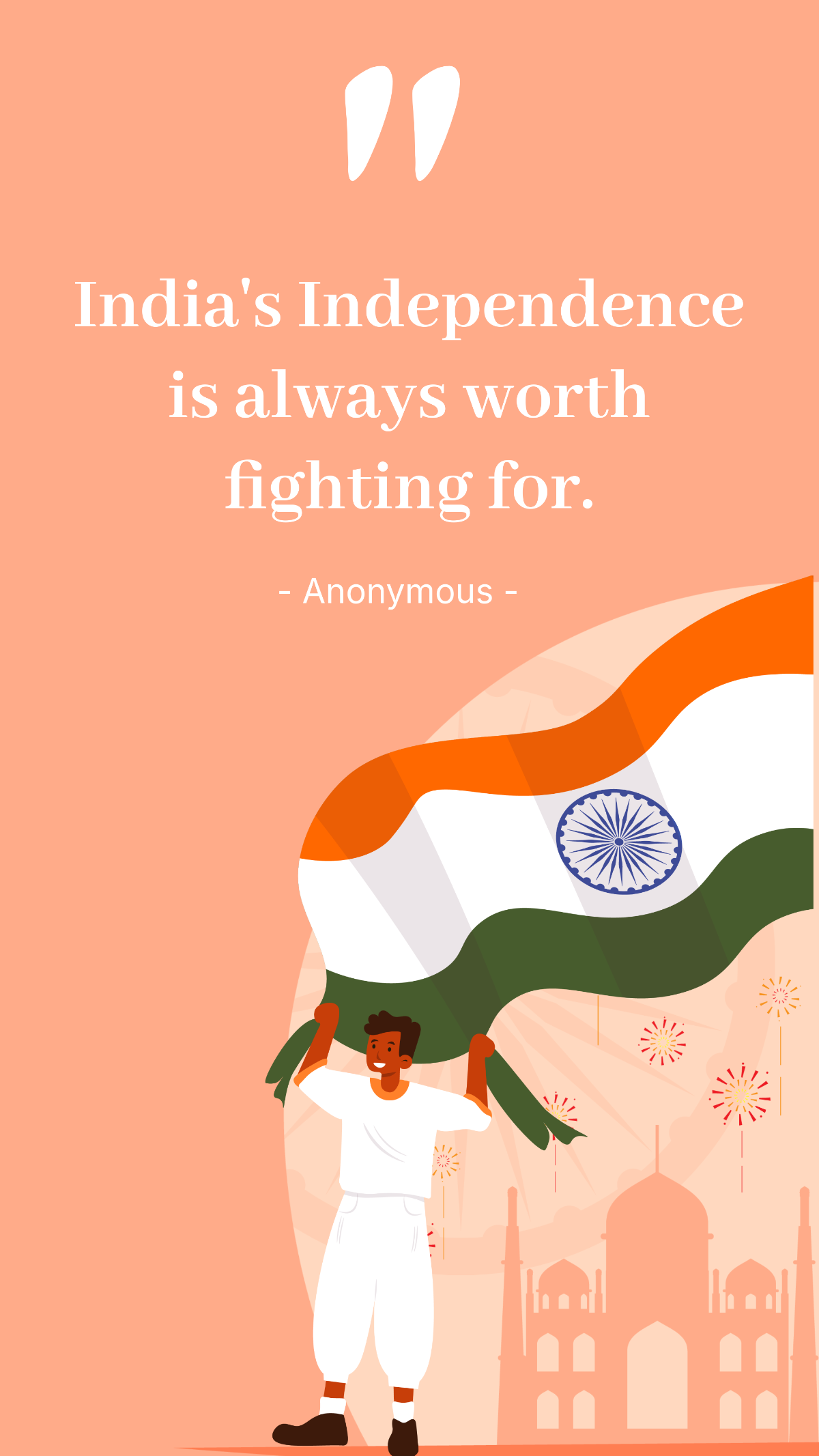 Free India Independence Day Quote Template