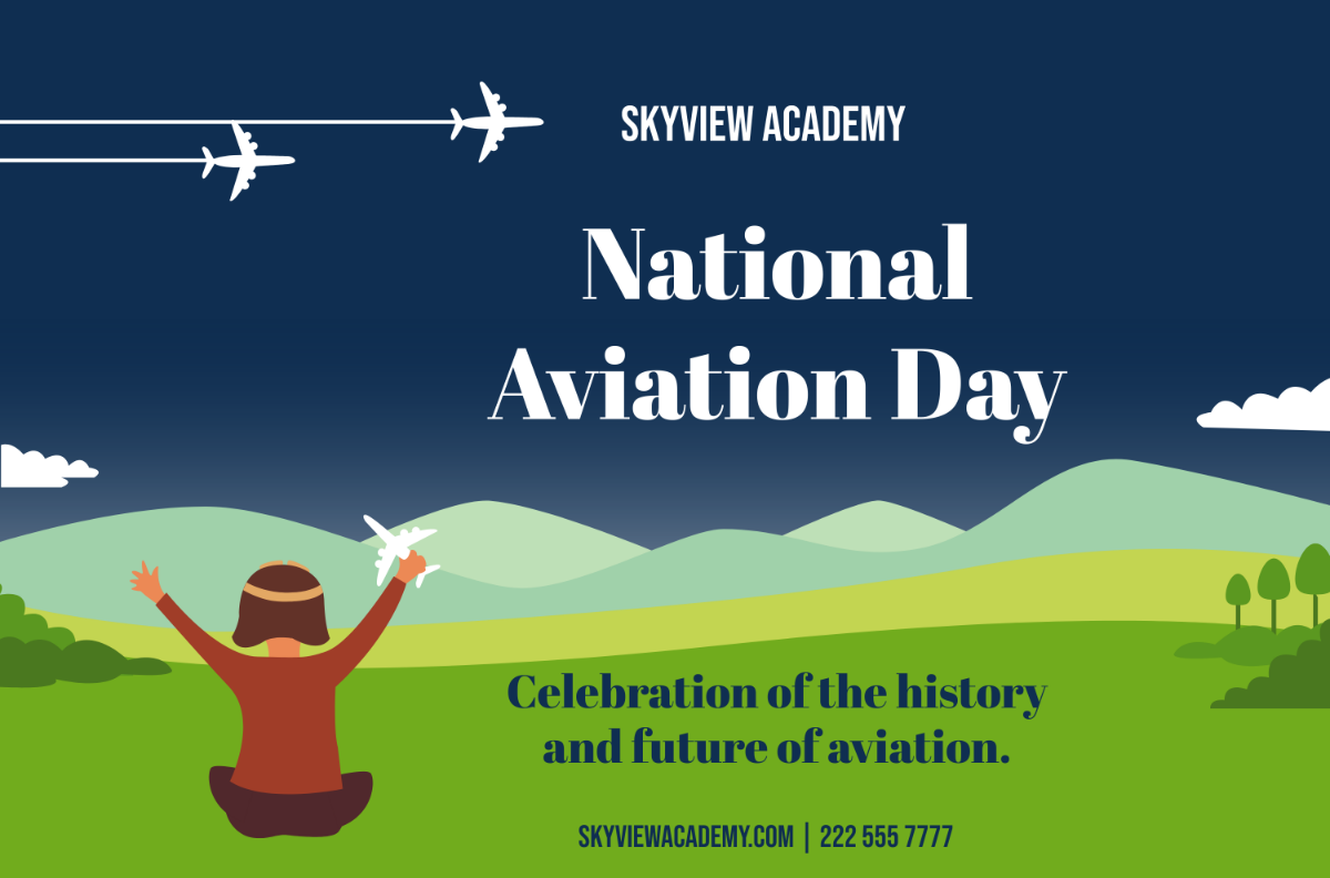 Free National Aviation Day Banner Template