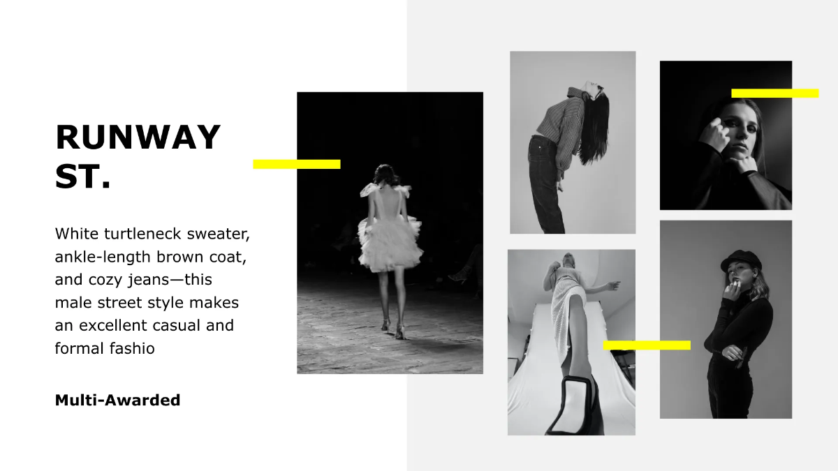 Free Fashion Agency Presentation Template to Edit Online