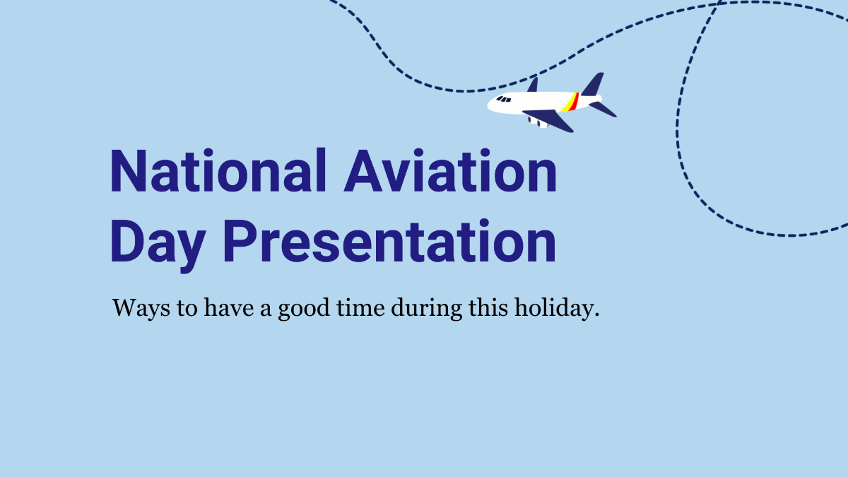 National Aviation Day Presentation Template