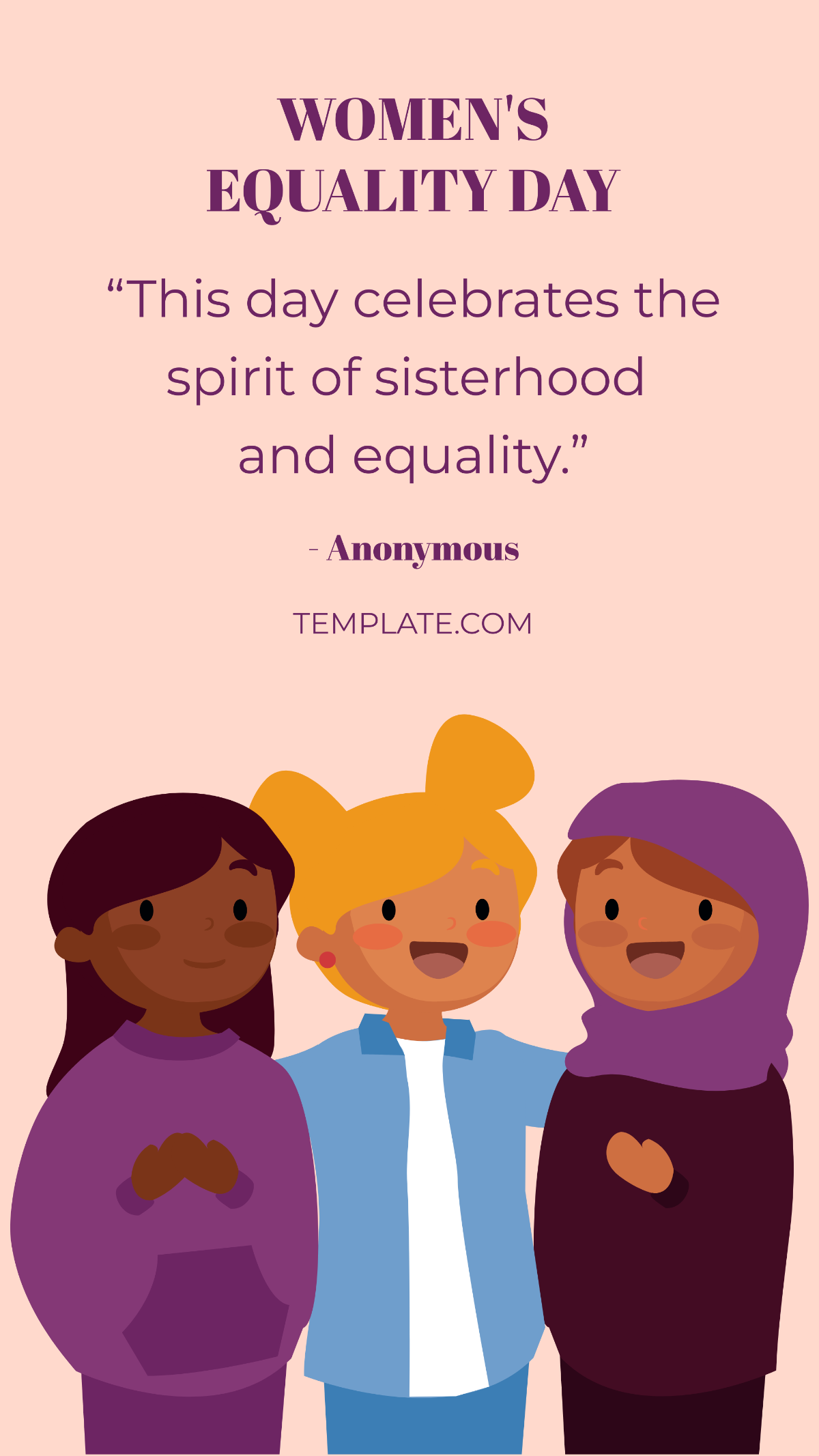 Womens Equality Day Quote Template - Edit Online & Download