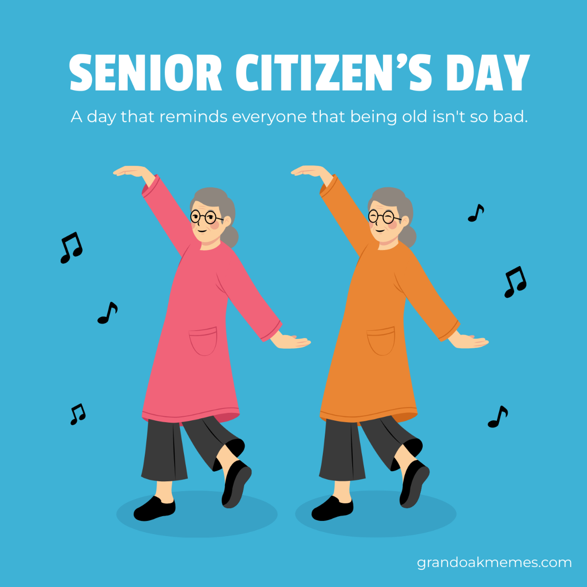 Senior Citizen's Day Meme Template