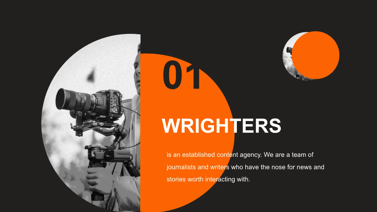 Free Editorial Agency Presentation Template to Edit Online