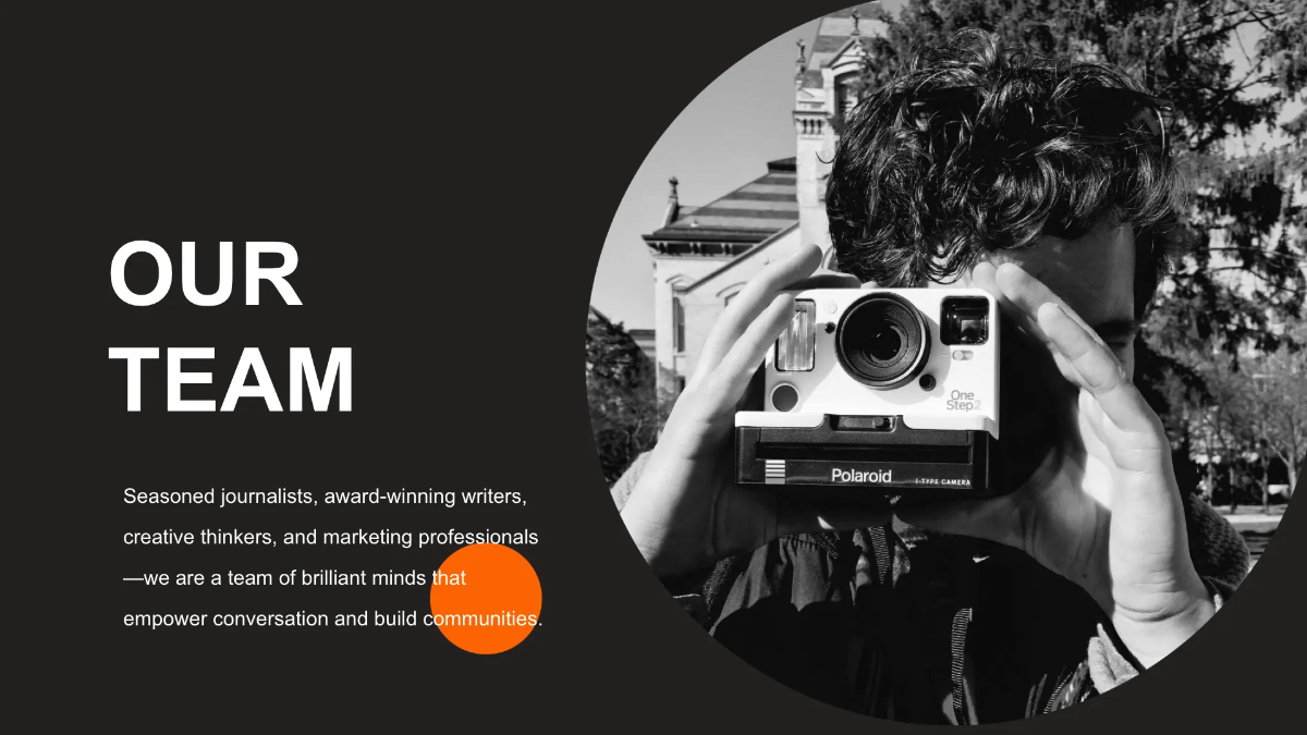 Free Editorial Agency Presentation Template to Edit Online