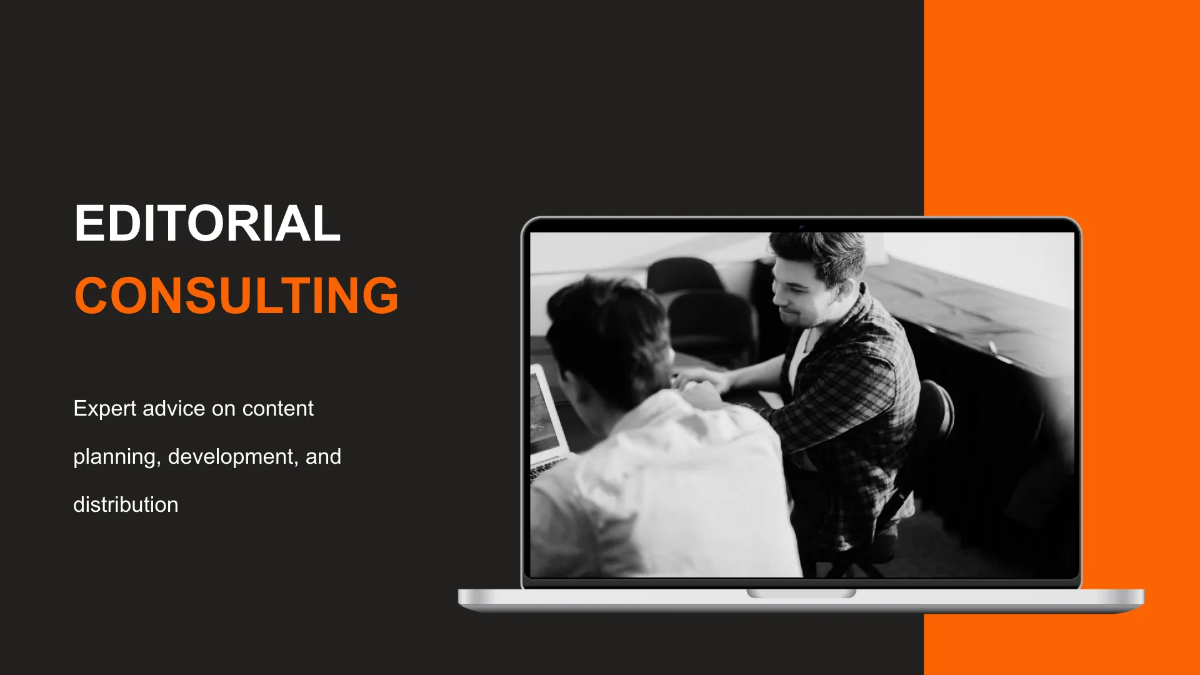 Free Editorial Agency Presentation Template to Edit Online