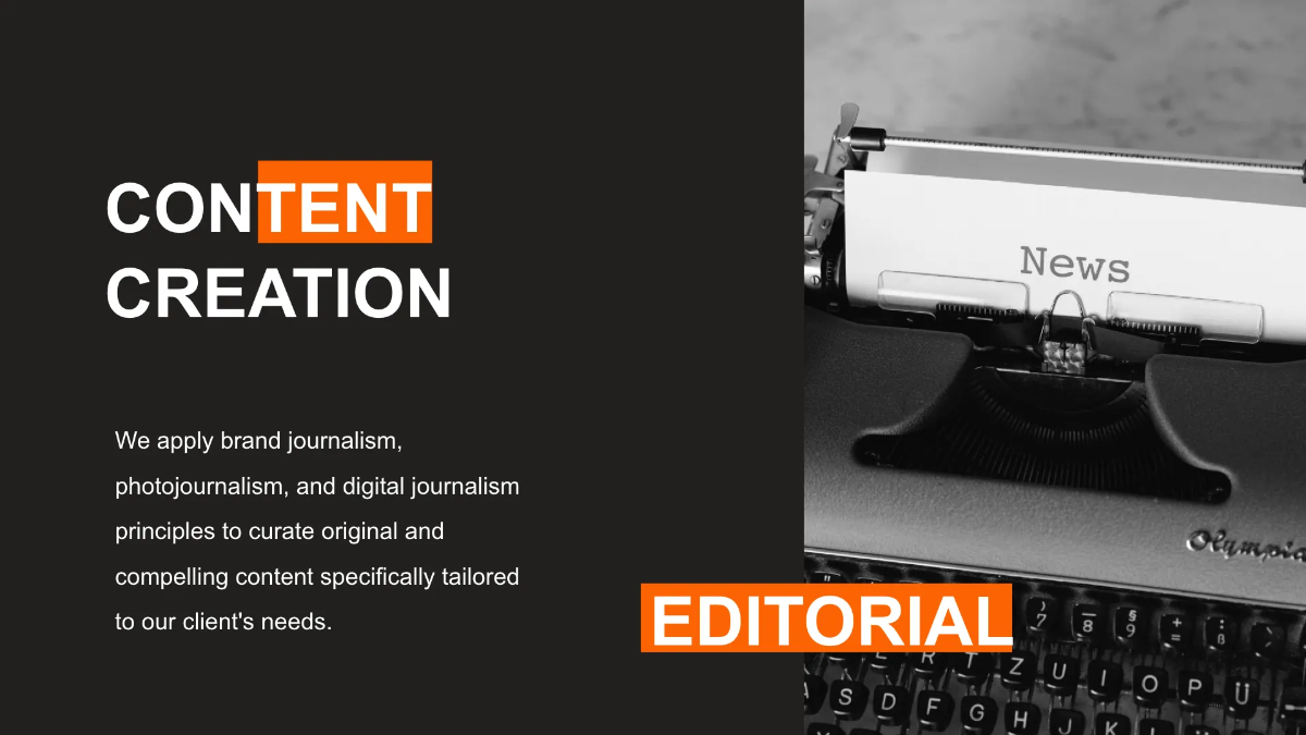 Free Editorial Agency Presentation Template to Edit Online