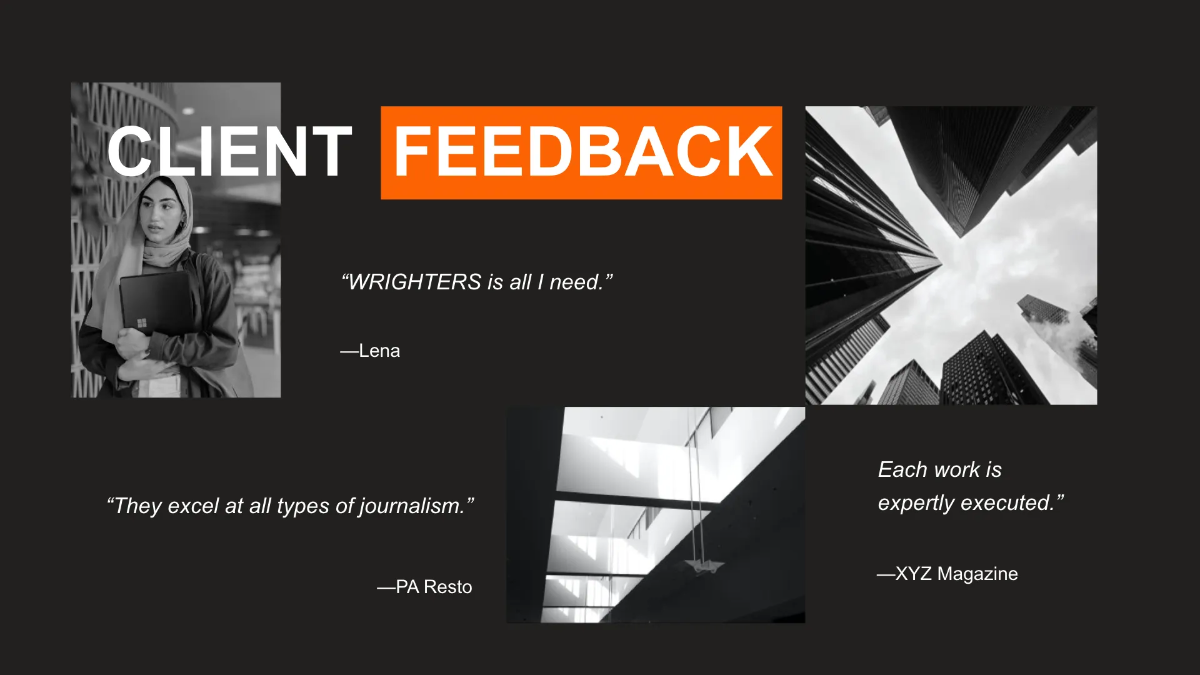 Free Editorial Agency Presentation Template to Edit Online