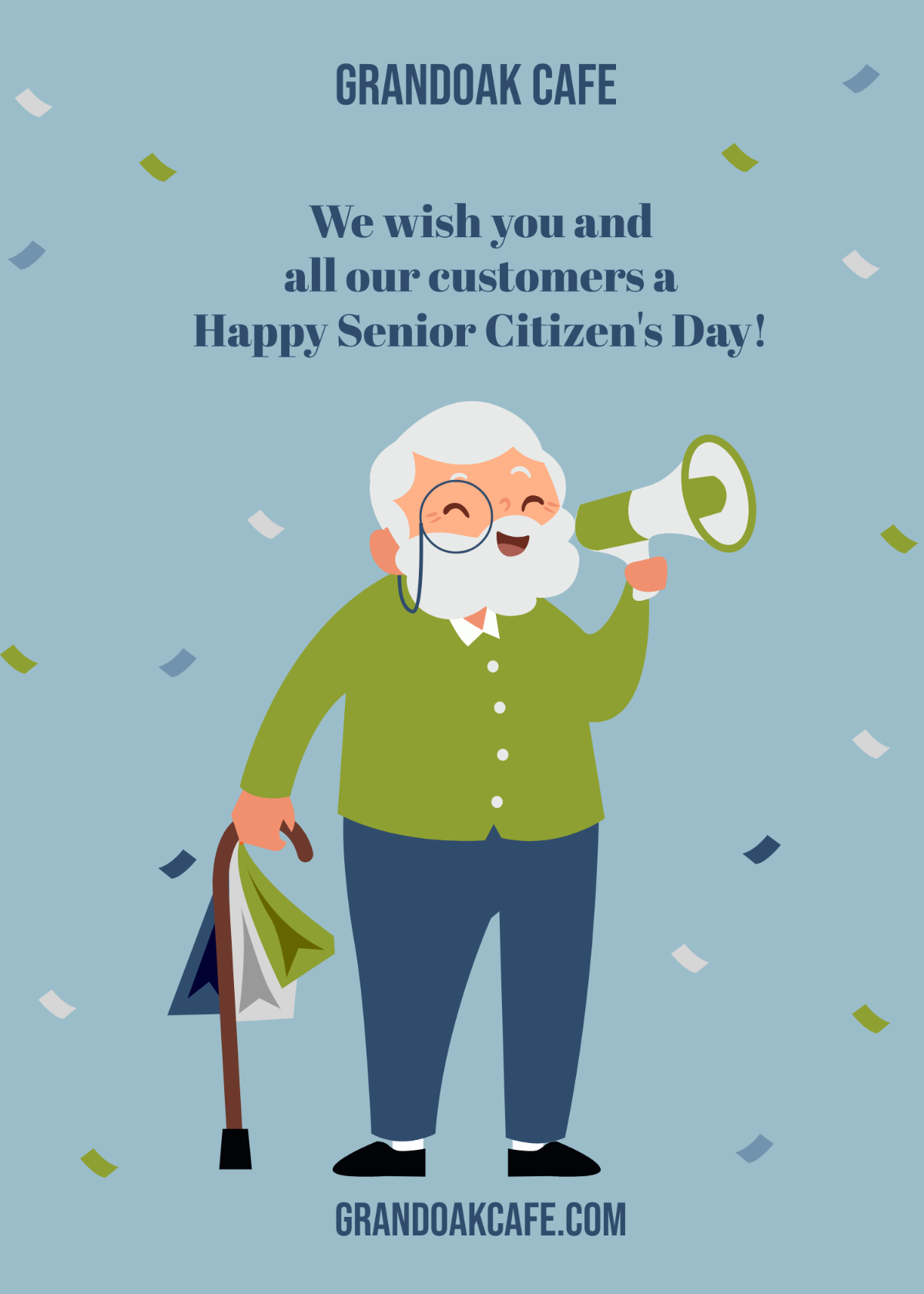 Free Senior Citizen's Day Message Wishes Template